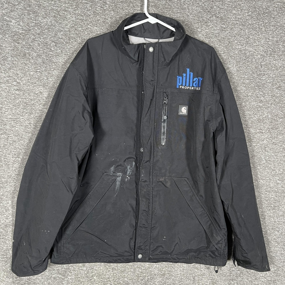 Carhartt Jacket Mens LT Black Waterproof‎ Breathable Nylon Workwear J162 001